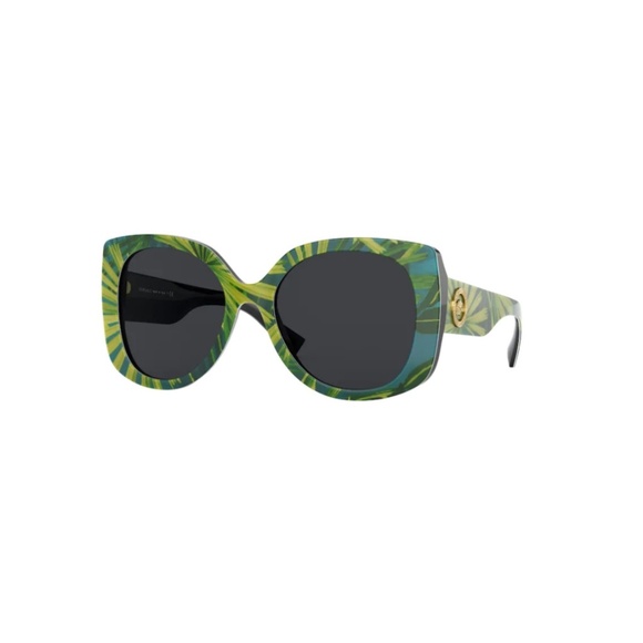Versace 4387 5336/87 56 Green Blue Print Sunglasses VE4387